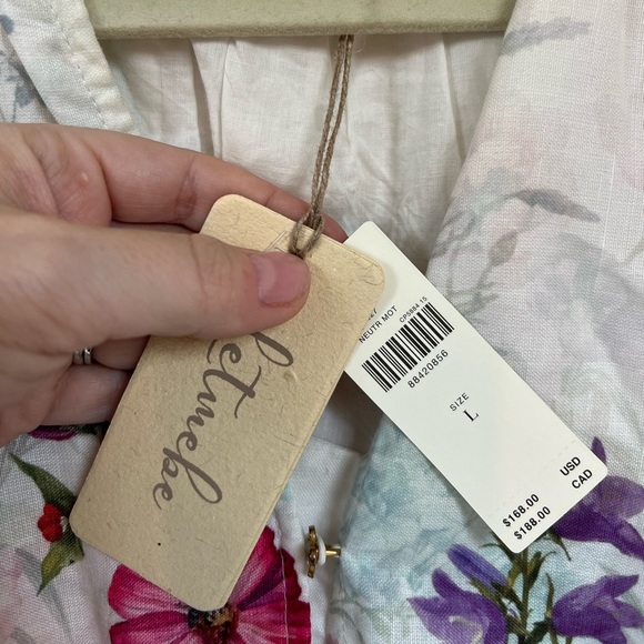 NWT 🏷️ Anthropologie Let Me Be V-Neck A-line Mini dress, L. - Picture 5 of 9